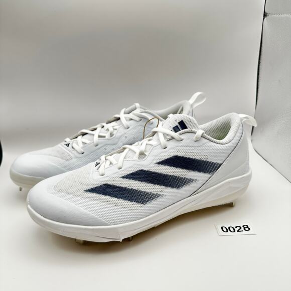 Adidas Womens Size 11 Softball Shoes Adizero Instinct IH3468 White/Blue - Picture 1 of 9